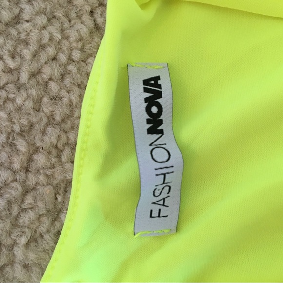 NWOT Fashion Nova Neon Bodysuit - Picture 4 of 4